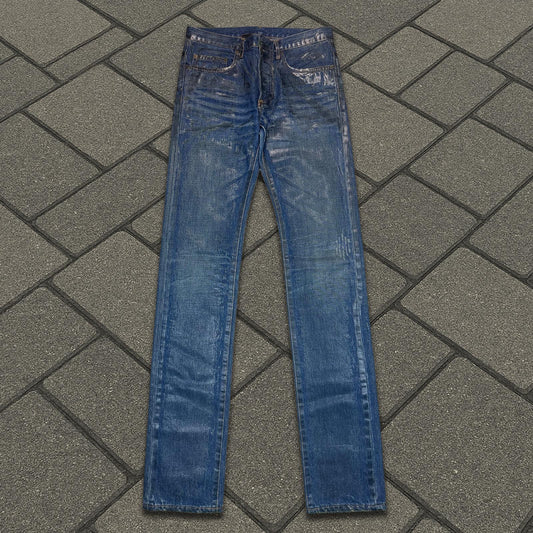 SS07 Dior Homme Blue Waxed Luster Denim