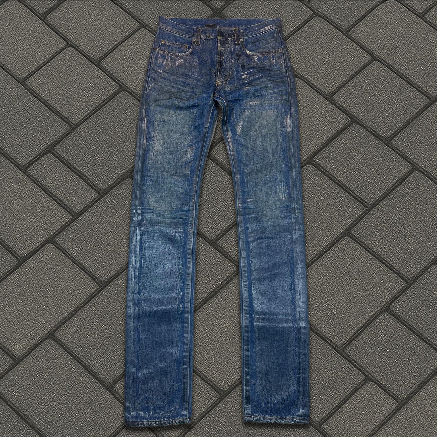 SS07 Dior Homme Blue Waxed Luster Denim