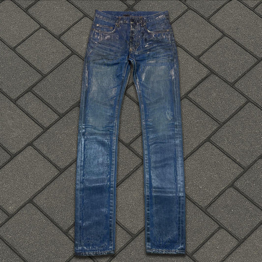 SS07 Dior Homme Blue Waxed Luster Denim