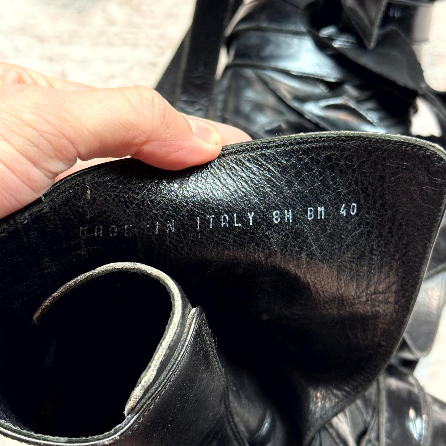 AW08 Dior Homme Lumière Du Nord Strap Boots