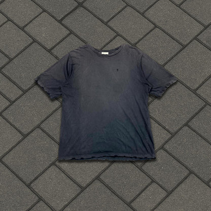 2016 Saint Laurent Paris Distressed Grey Tee