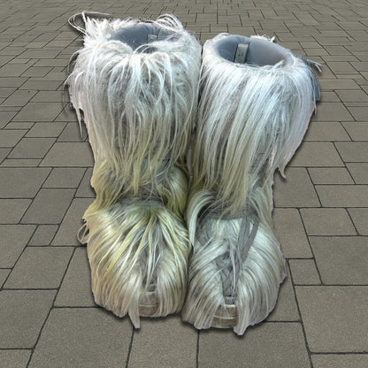 Rick Owens Moncler Acid Degrade Bigrock Fur Boots