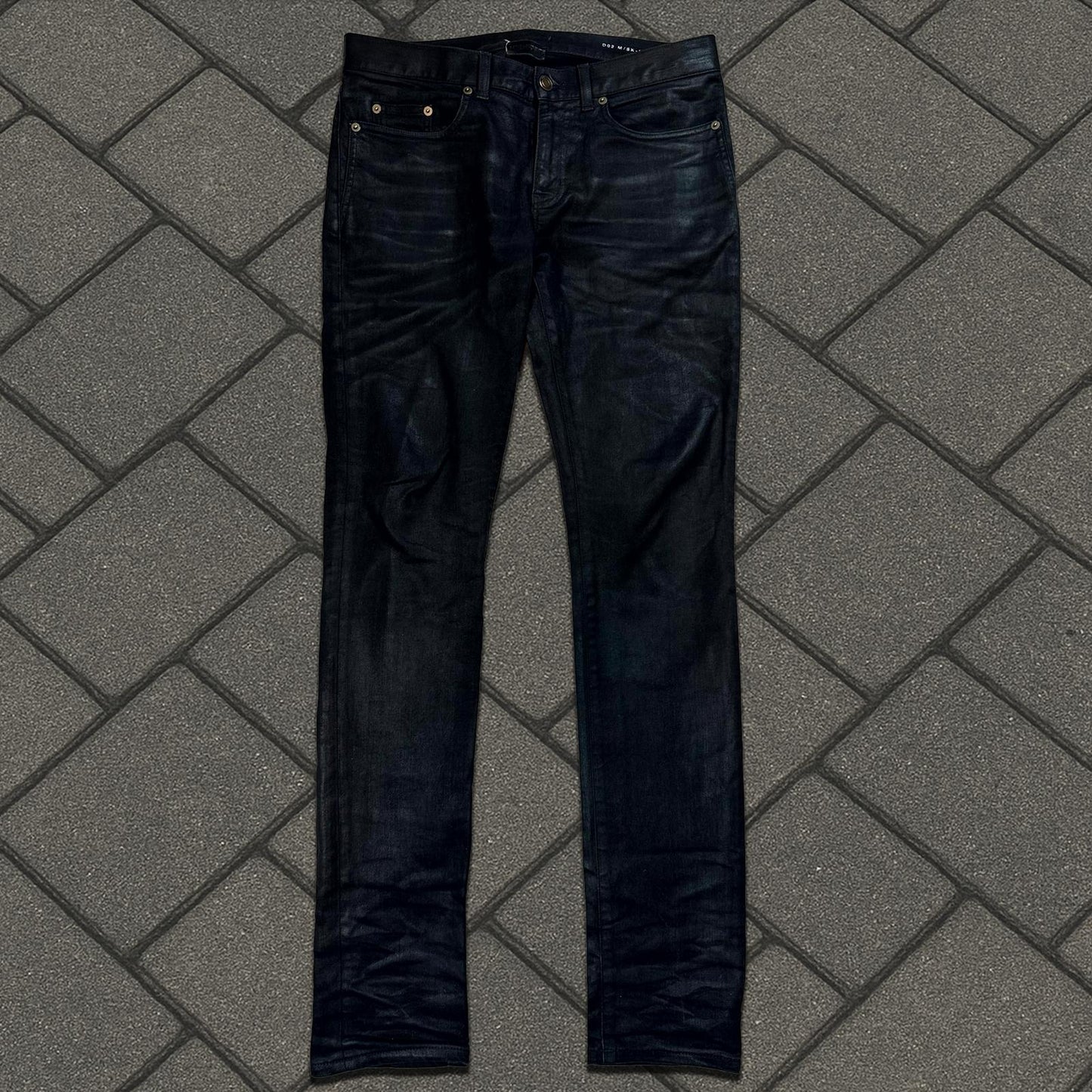 2017 Saint Laurent Paris Black Waxed D02 Denim