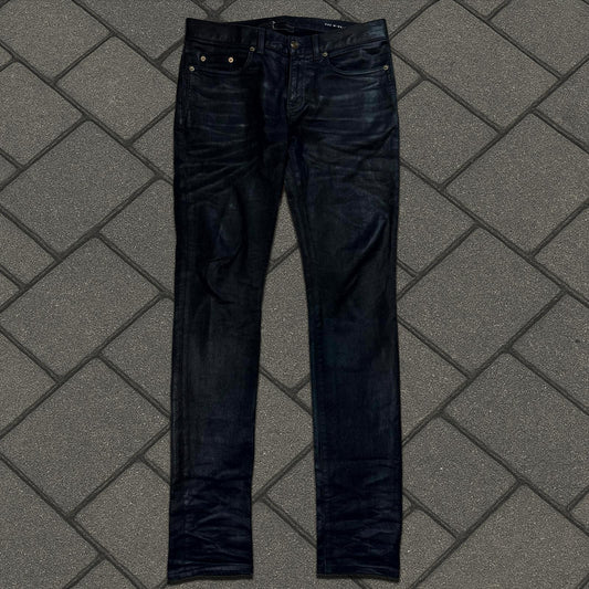 2017 Saint Laurent Paris Black Waxed D02 Denim