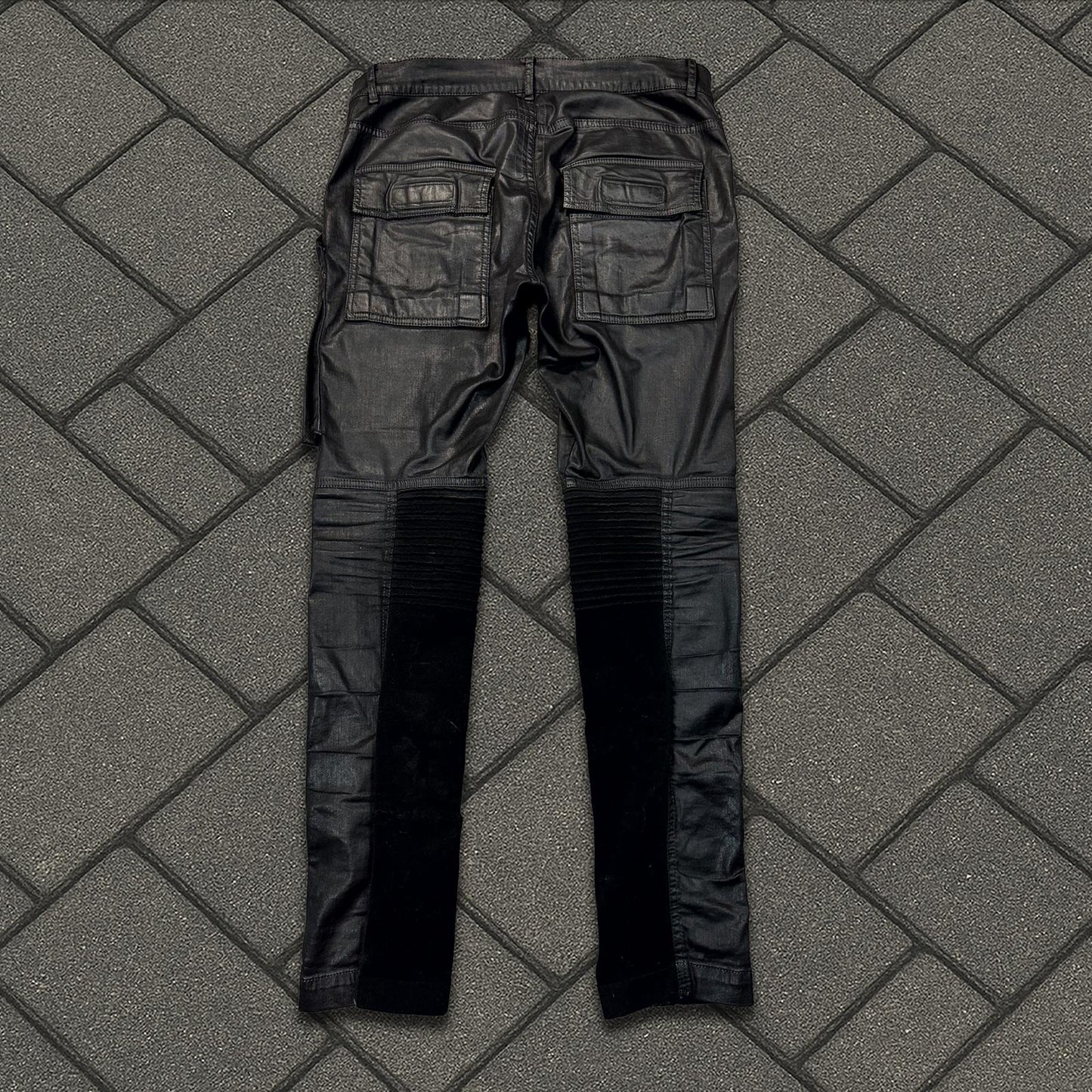 SS16 Rick Owens Waxed Memphis Cut Denim