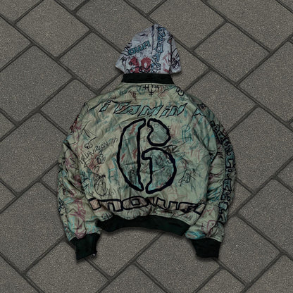 Mowalola Graffiti Hooded Bomber Jacket
