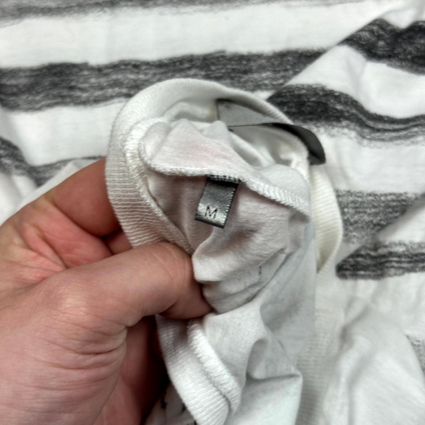 SS05 Dior Homme White Runway Stripe Tee