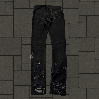 SS04 Dior Homme Waxed Strip Denim