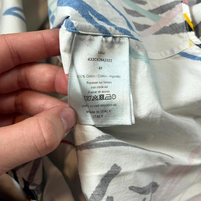 SS15 Dior Homme White Scribble Button Up Shirt