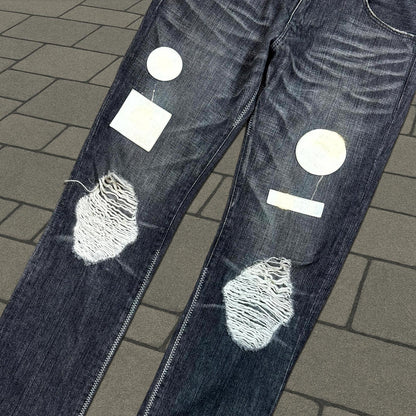 AW04 Number (N)ine ‘Give Peace A Chance’ Pain Denim