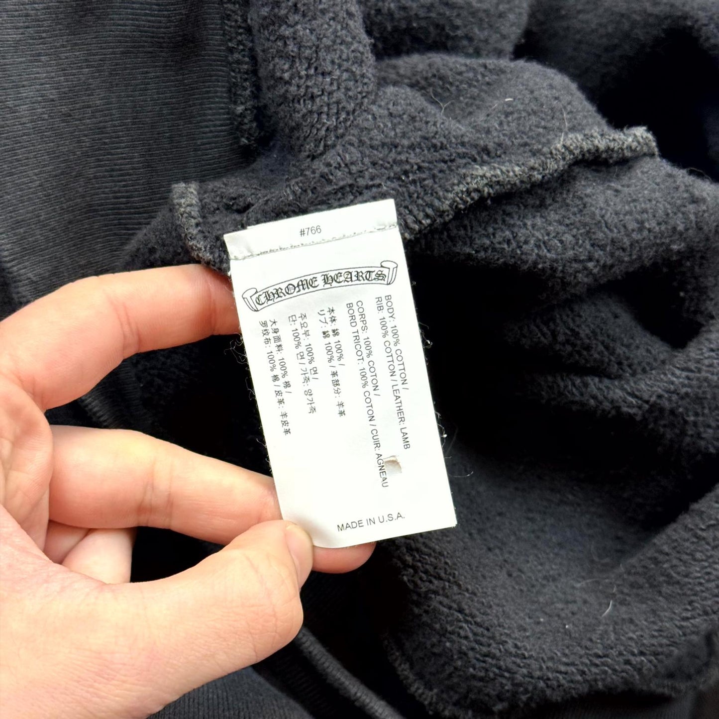 Chrome Hearts Black Triple Cross Paper Jam Hoodie