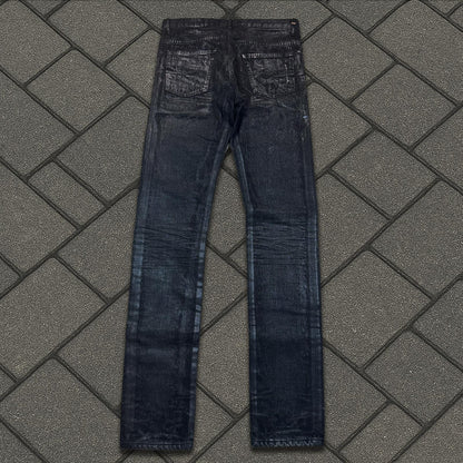 AW05 Dior Homme Black Luster Wax Denim