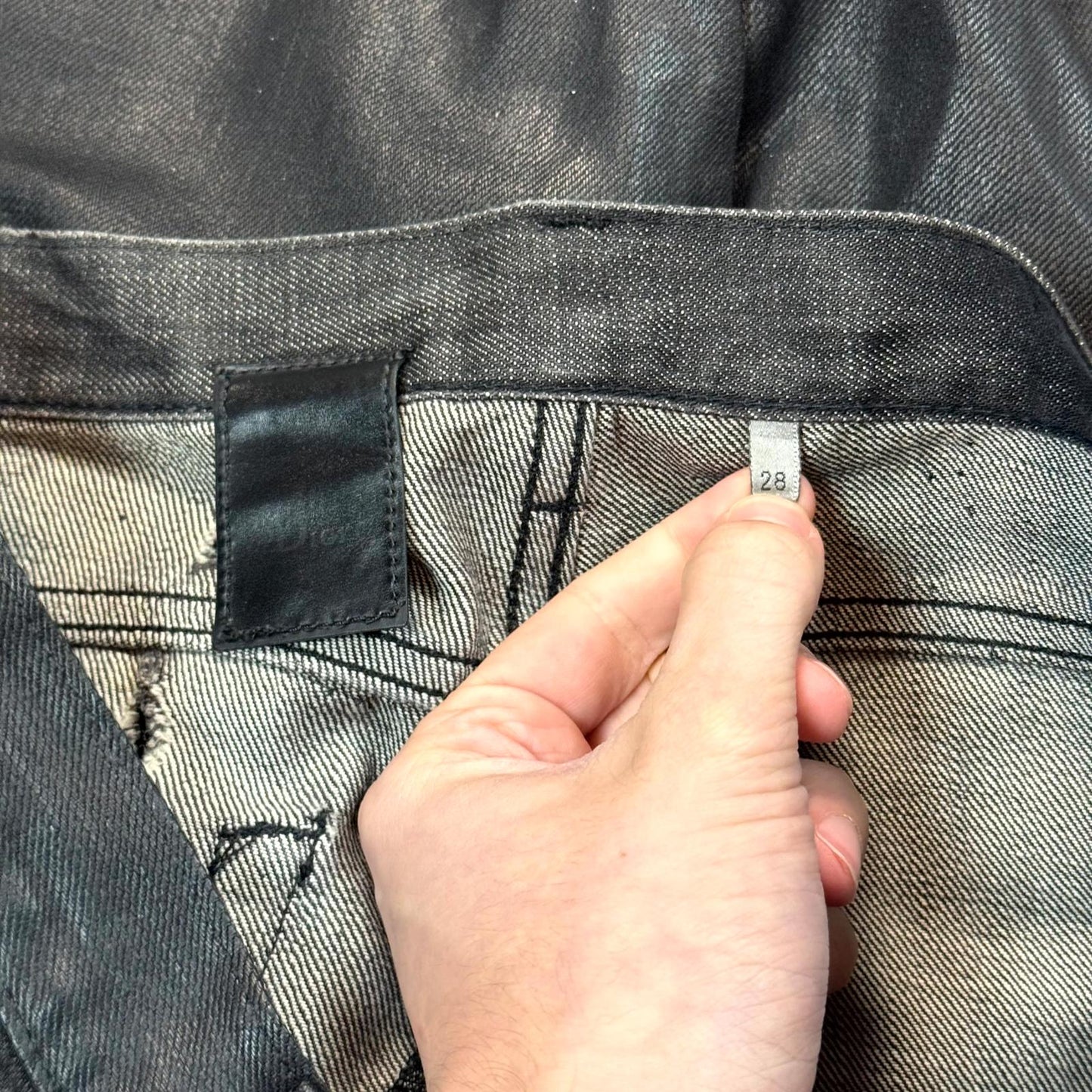 SS04 Dior Homme Waxed Strip Denim
