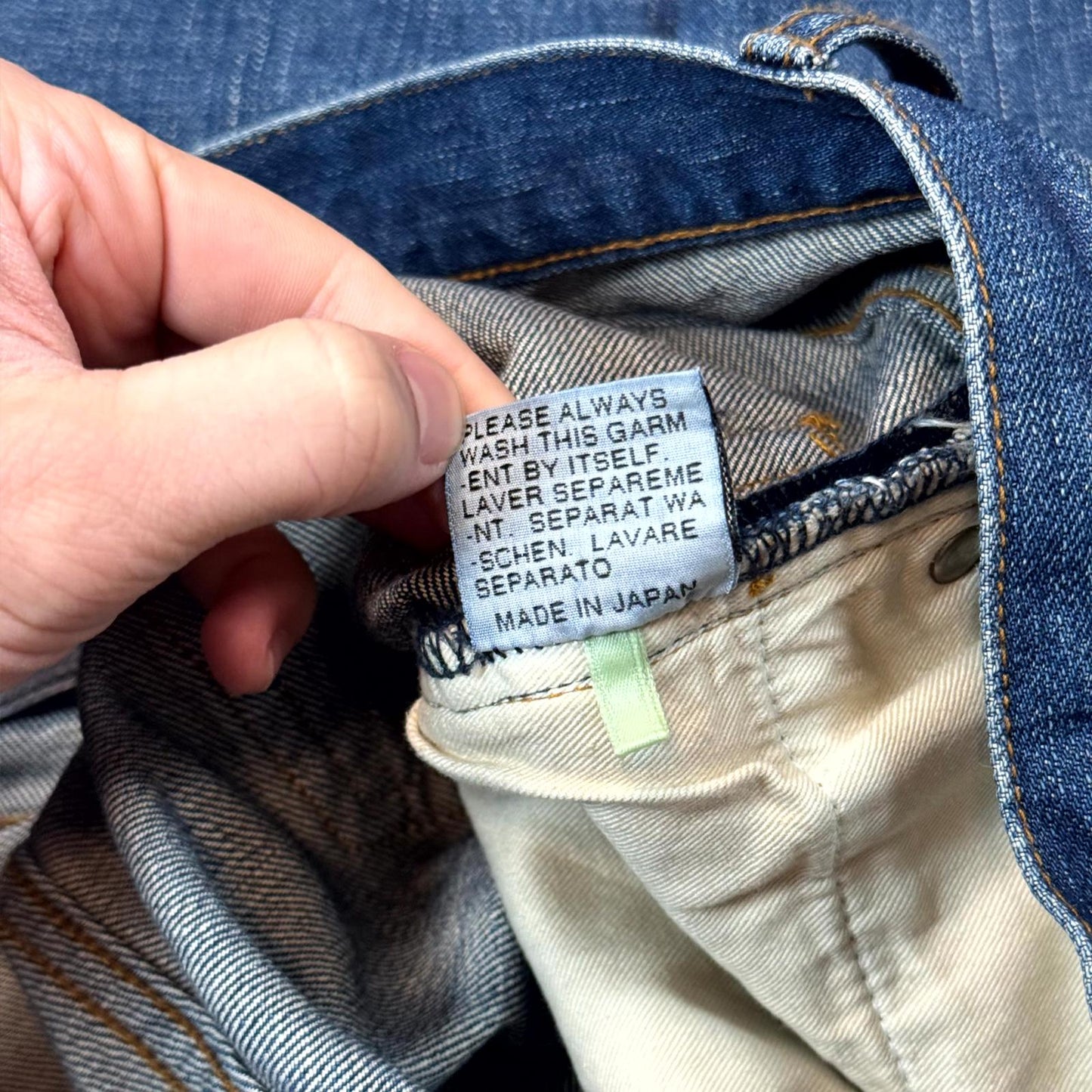 AW03 Dior Homme Blue Clawmark Denim
