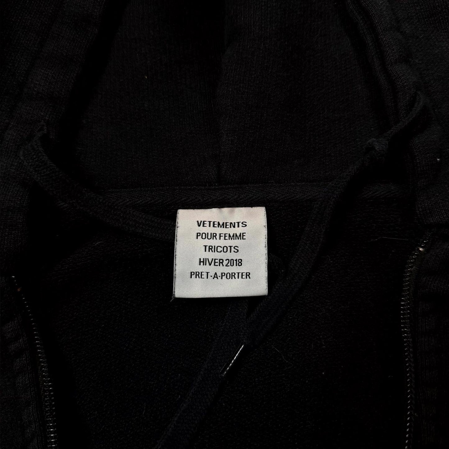 AW18 Vetements Bridges Antwerp Split Zip Hoodie