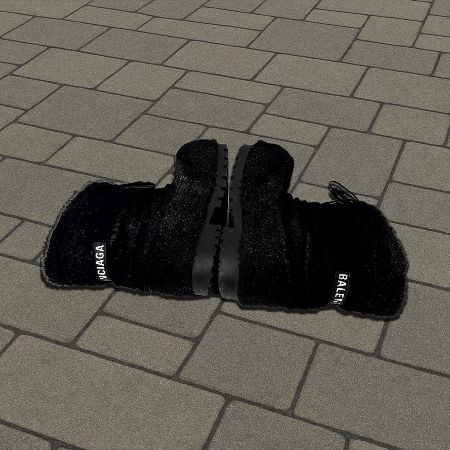 FW23 Balenciaga Mink Ski Boot
