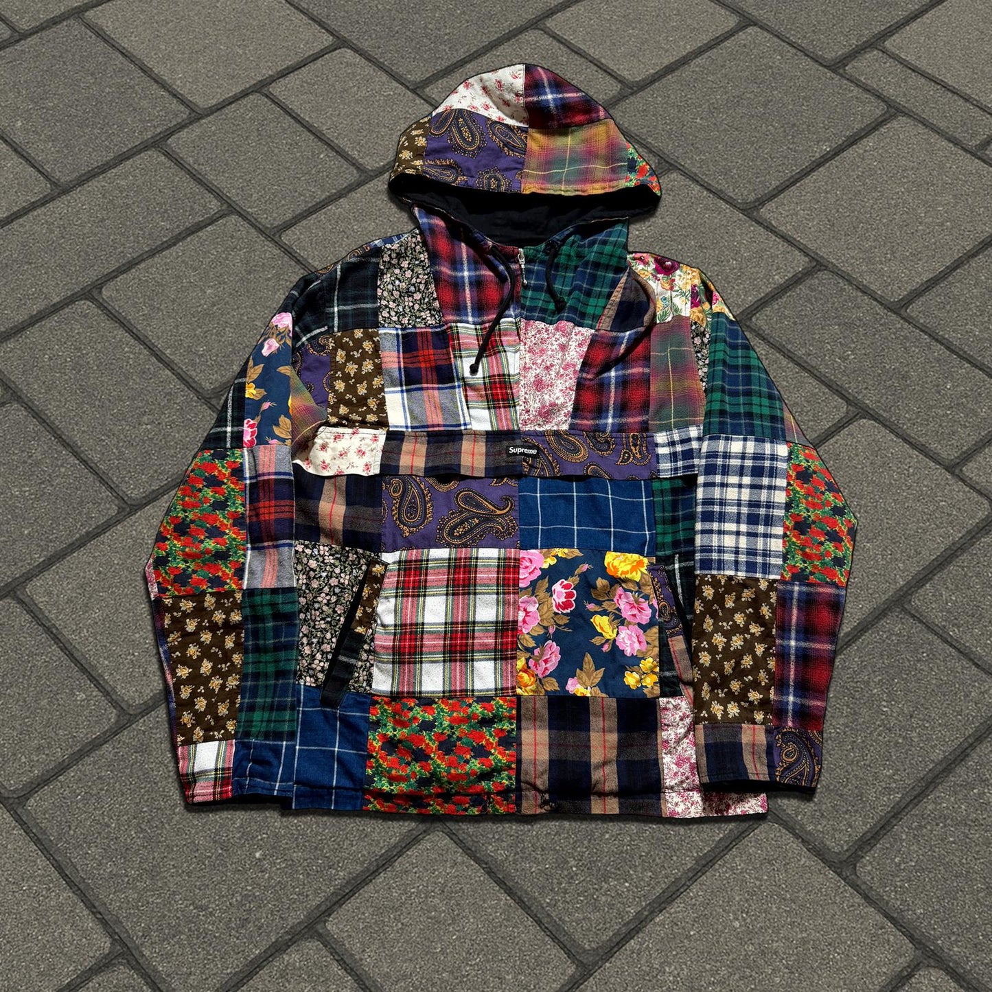 FW16 Supreme Patchwork Anorak Jacket