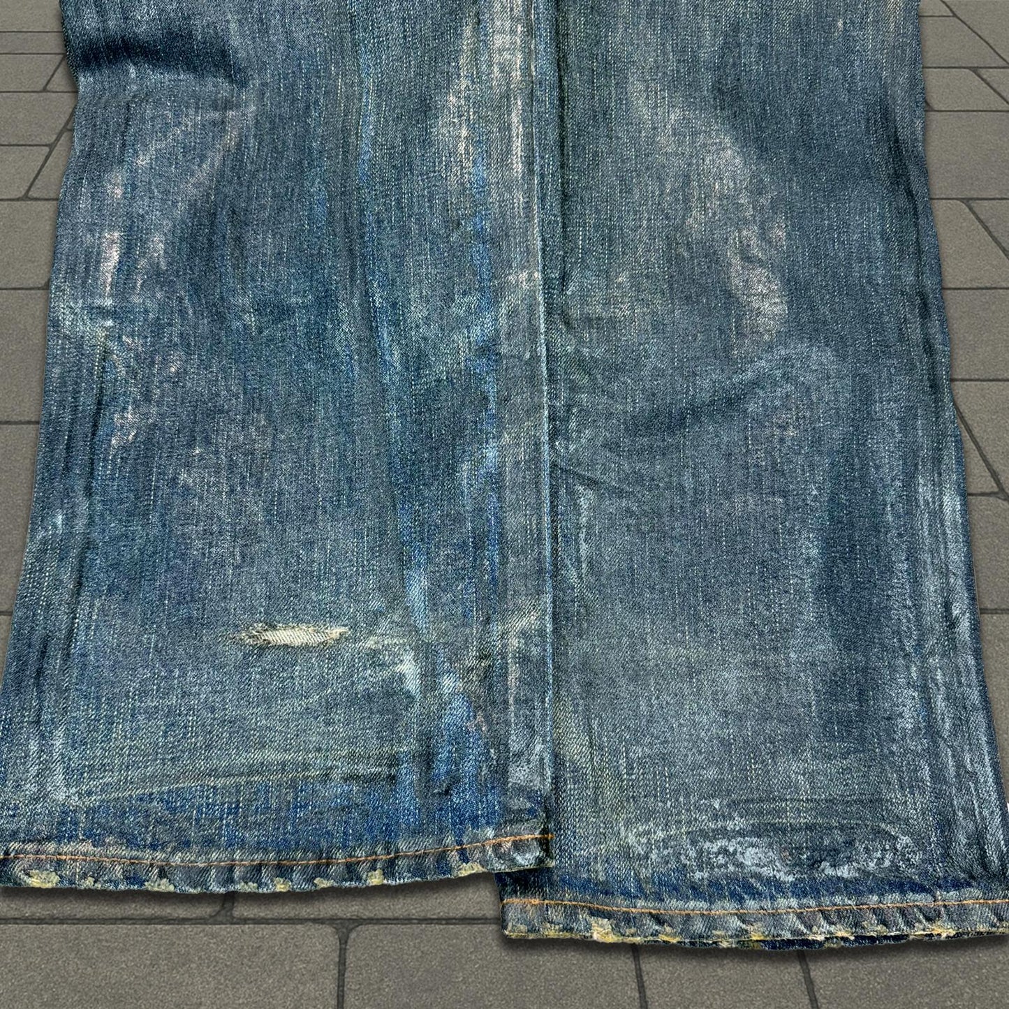 AW03 Dior Homme Blue Waxed Luster Denim