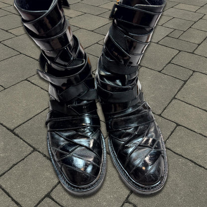 AW08 Dior Homme Lumière Du Nord Strap Boots