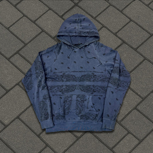 AW04 Raf Simons Blue Paisley Hoodie