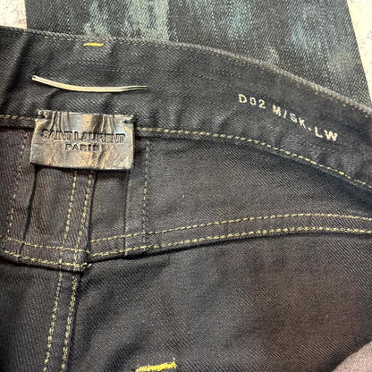 FW14 Saint Laurent Paris Oil Crash Denim