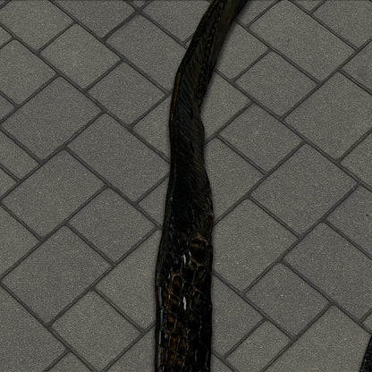 14th Addiction Scar Stitch Crocodile Leather Belt