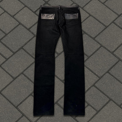 AW05 Undercover Leather Cummerbund Denim