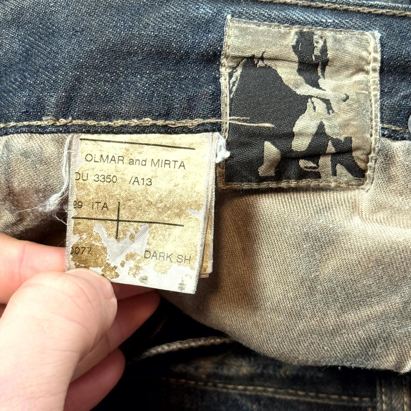 FW08 Rick Owens ‘Stag’ Clawmark Detroit Cut Denim