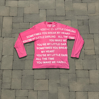 SS02 Junya Watanabe Pink Poem Longsleeve