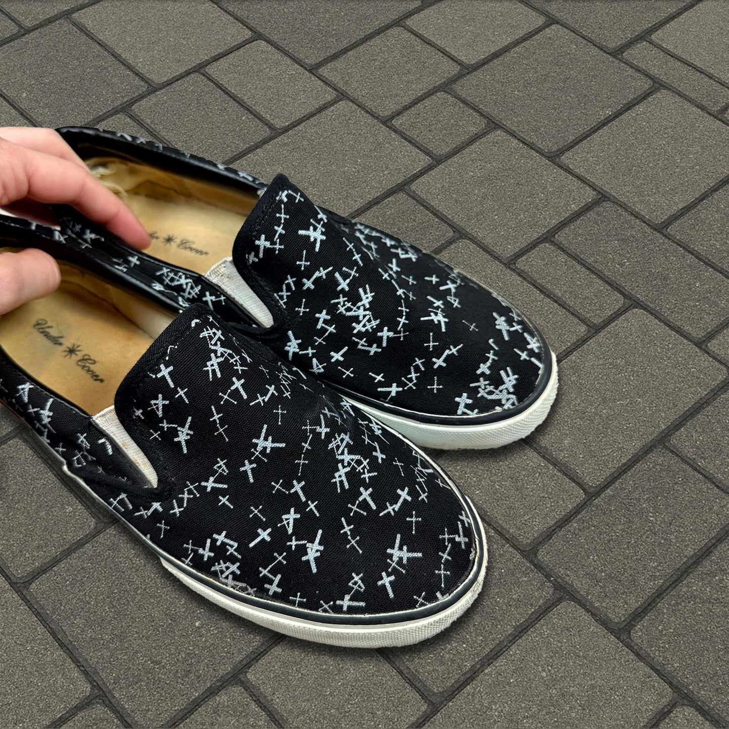 AW02 Undercover Crosses Slip On Vans