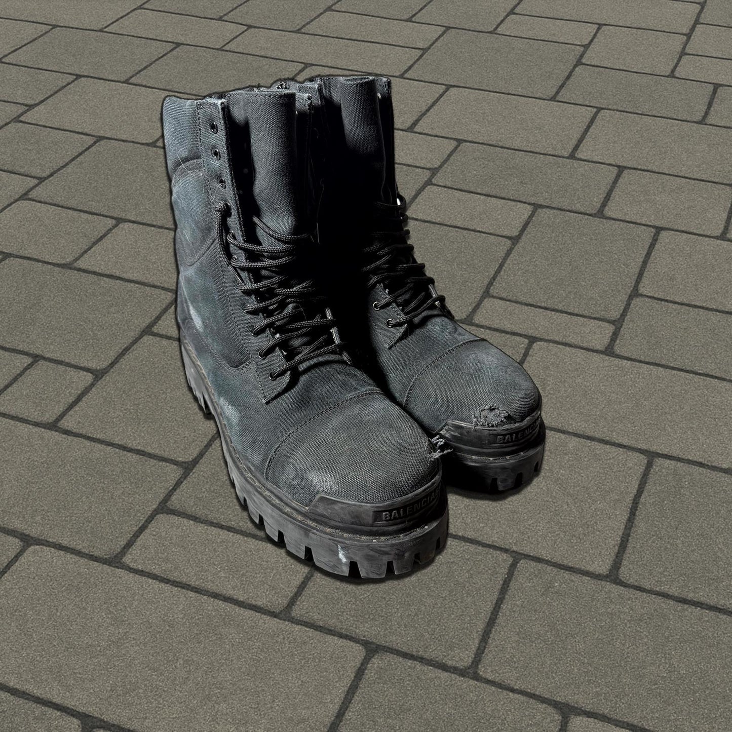 Balenciaga Canvas Strike Boots