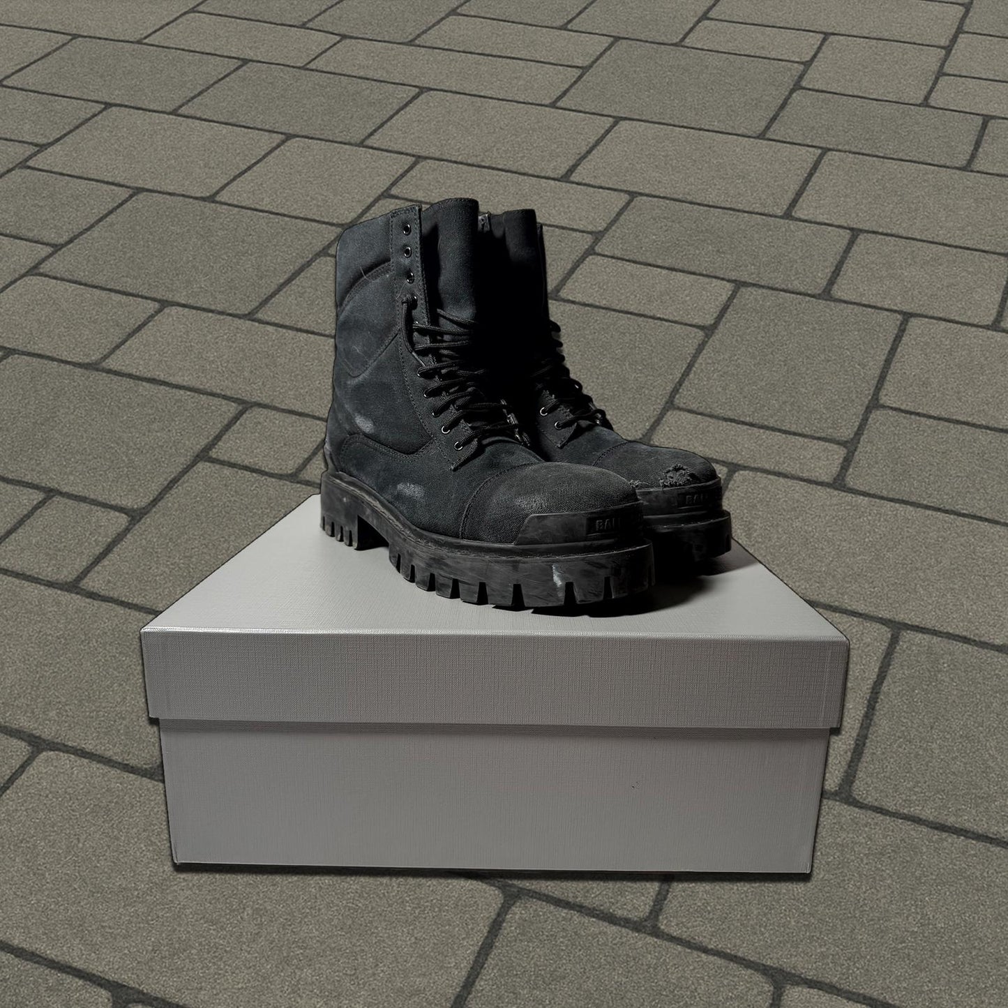 Balenciaga Canvas Strike Boots