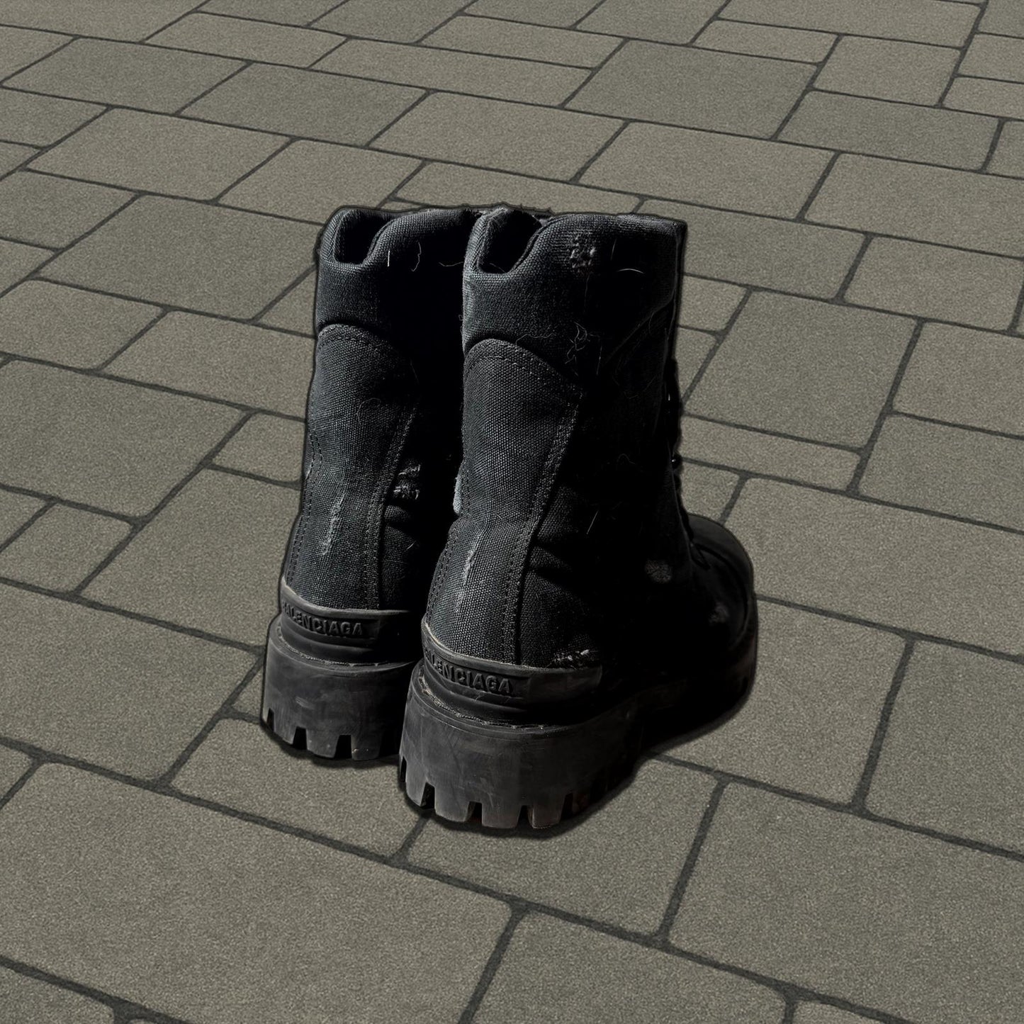 Balenciaga Canvas Strike Boots