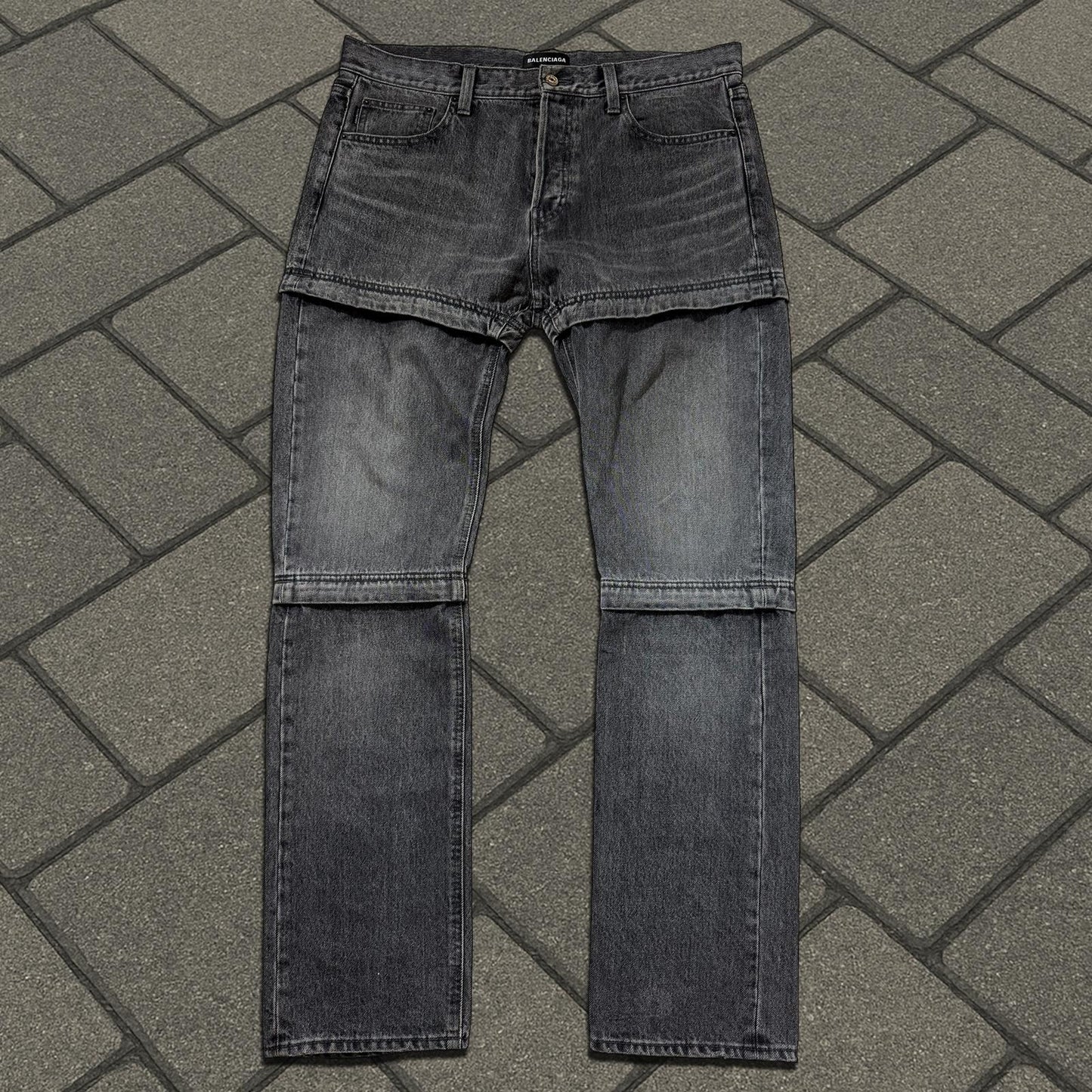 SS18 Balenciaga Black Convertible Denim