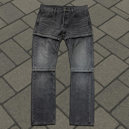 SS18 Balenciaga Black Convertible Denim