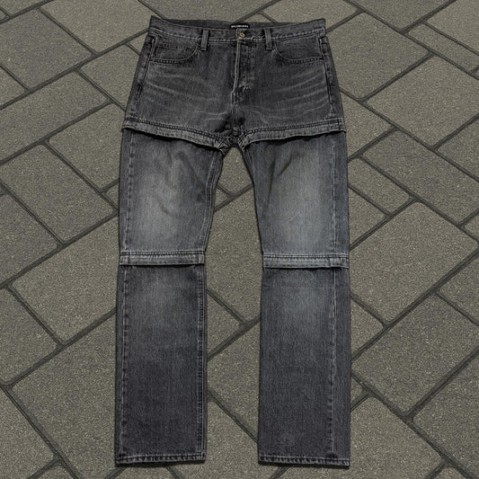 SS18 Balenciaga Black Convertible Denim