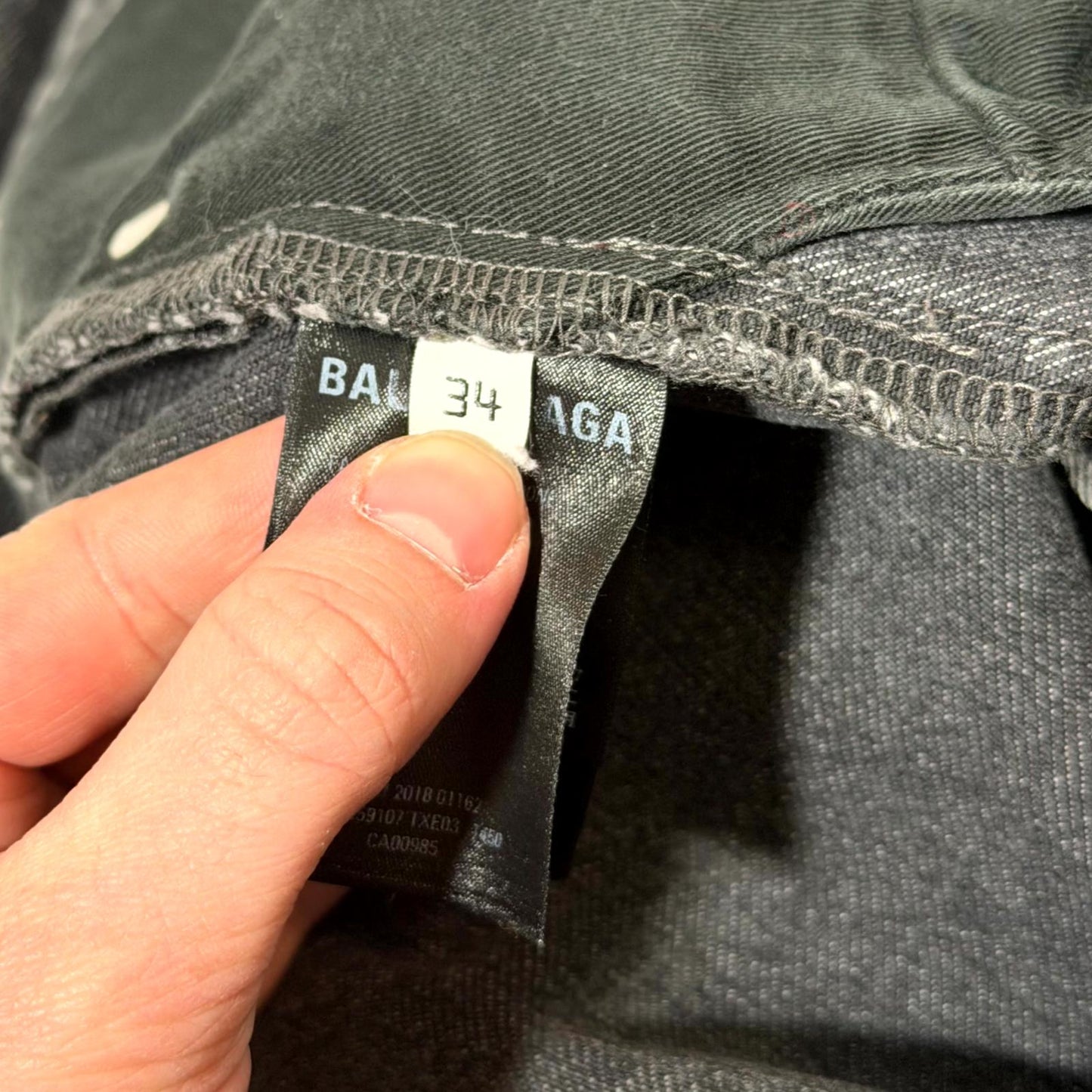 SS18 Balenciaga Black Convertible Denim