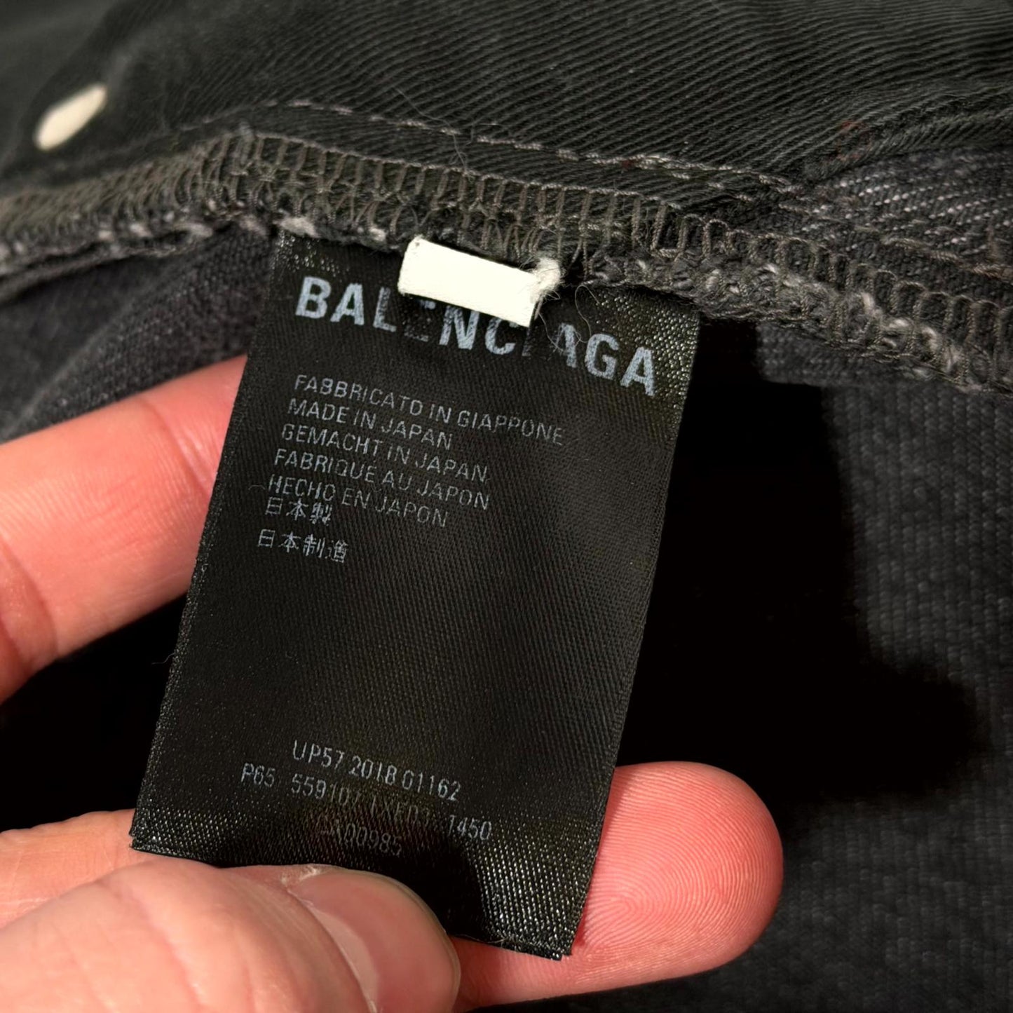 SS18 Balenciaga Black Convertible Denim