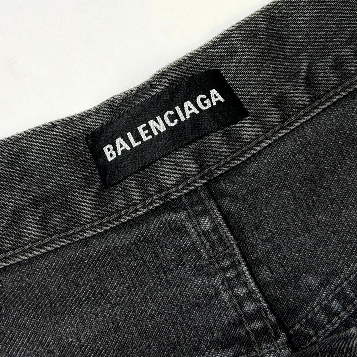 SS18 Balenciaga Black Convertible Denim