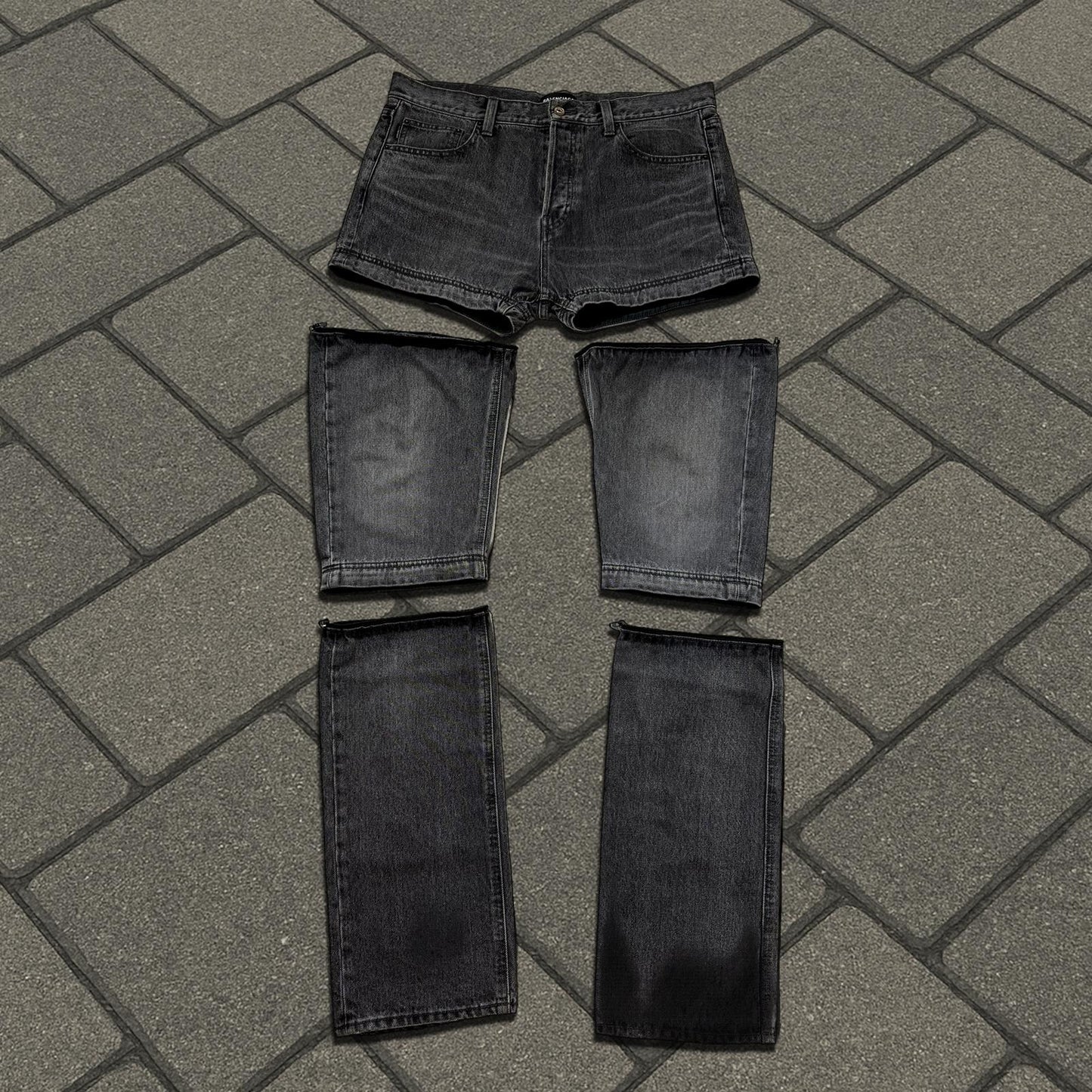 SS18 Balenciaga Black Convertible Denim