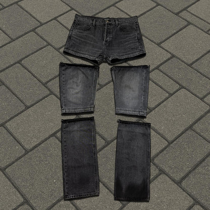SS18 Balenciaga Black Convertible Denim