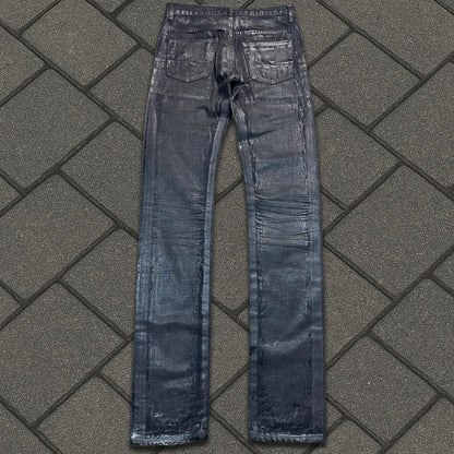 AW07 Dior Homme Black Luster Wax Denim