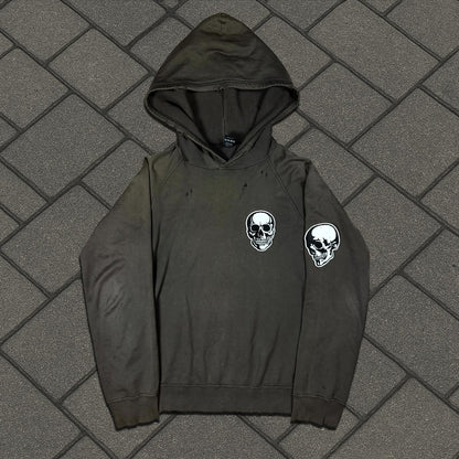 SS04 Number (N)ine Brown Double Skull Hoodie
