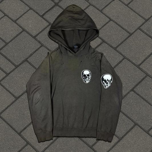 SS04 Number (N)ine Brown Double Skull Hoodie