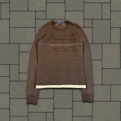 SS99 Beauty:Beast Barbed Wire Crewneck