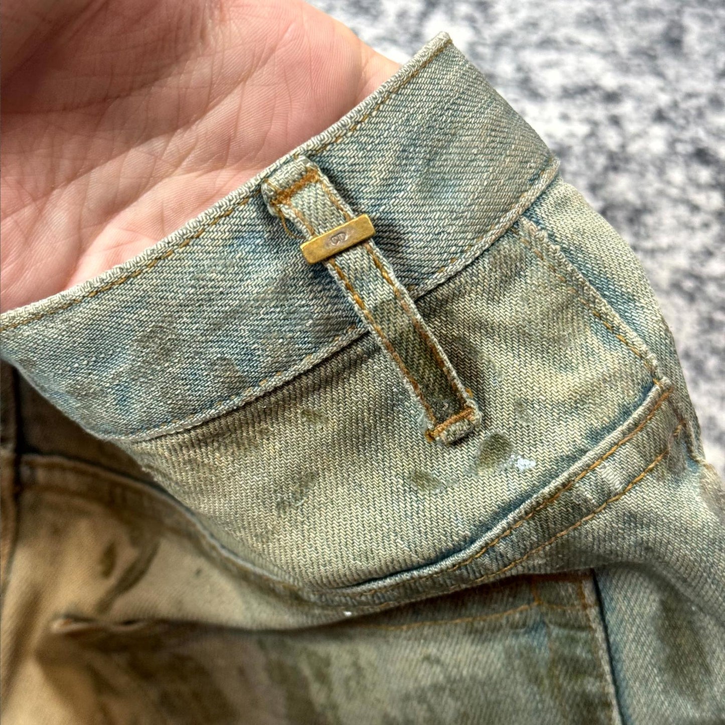SS04 Dior Homme Waxed Bleu Clair Denim