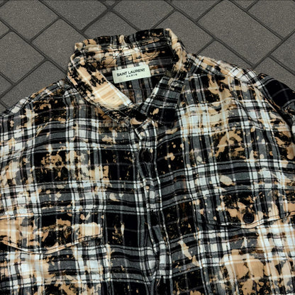 SS16 Saint Laurent Paris Bleached Flannel
