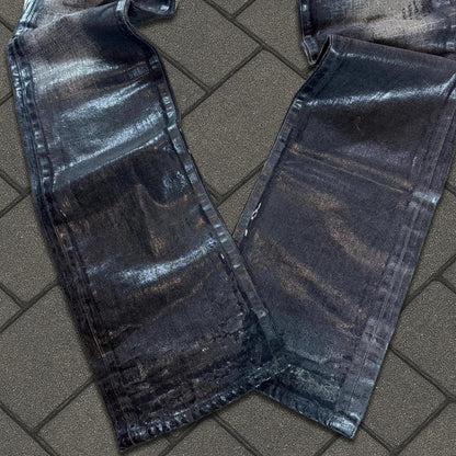 AW03 Dior Homme Black Waxed Luster Denim