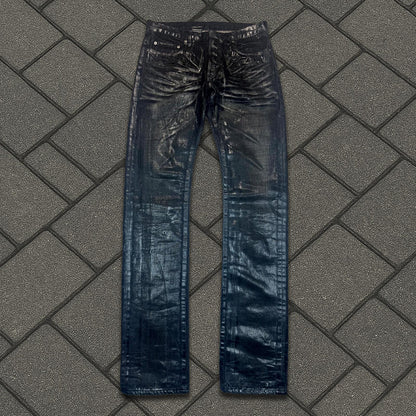 AW03 Dior Homme Black Waxed Luster Denim