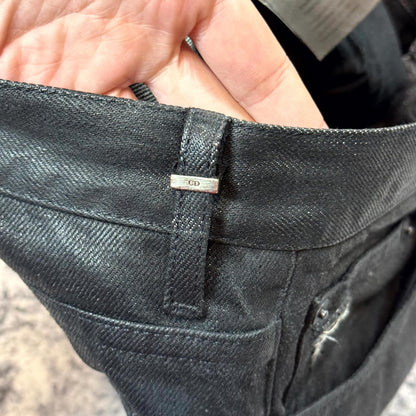 SS04 Dior Homme Waxed Strip Denim